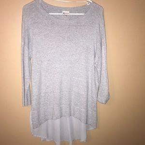 Gray flowy top